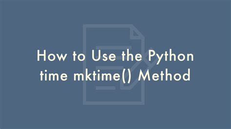 mktime python